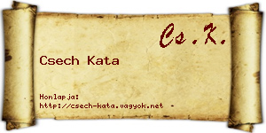 Csech Kata névjegykártya
